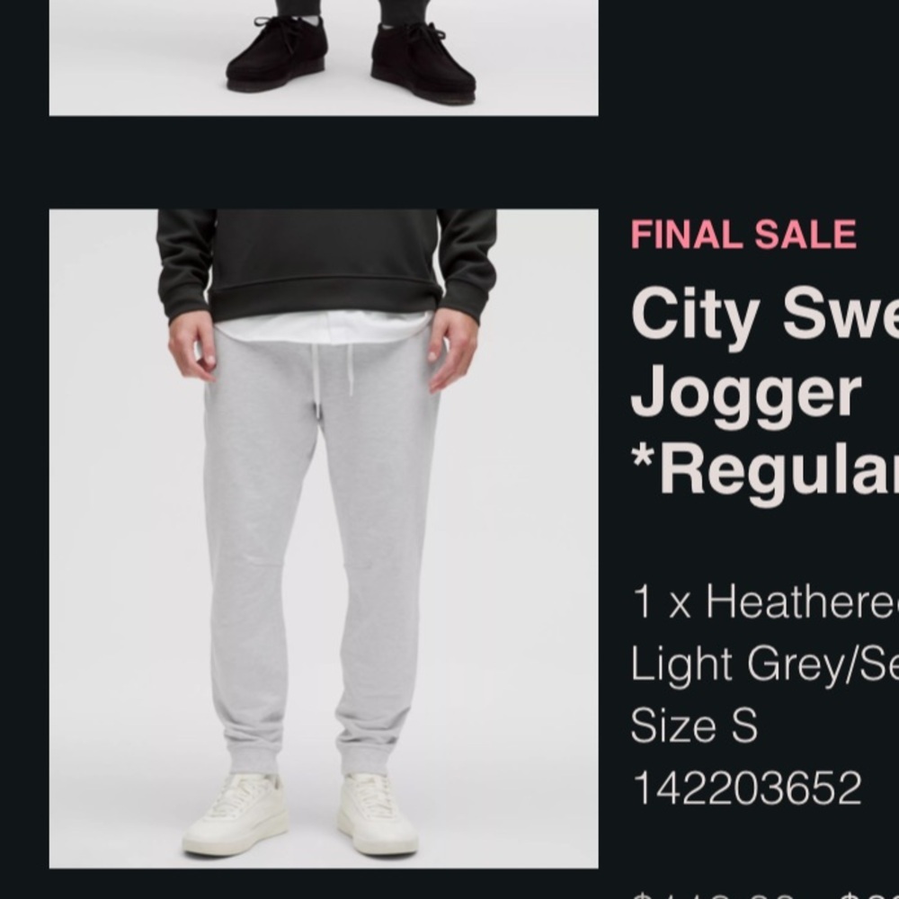 Lululemon City Sweat Jogger Regular, Heathered Ultra Light Grey/Sea Salt